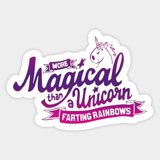 Unicorn Magic - Purple - Pink Sticker